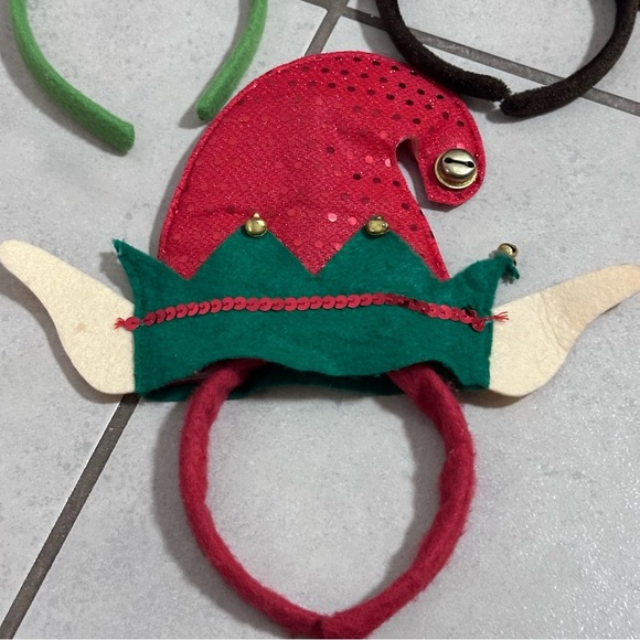 Festive Reindeer and Elf Headband Set for Kids - Picture 2 of 5